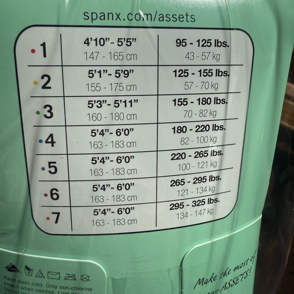 Love Your Assets Spanx Black size 3 NWT Shaping Tights textured Wish Bone - Picture 4 of 4